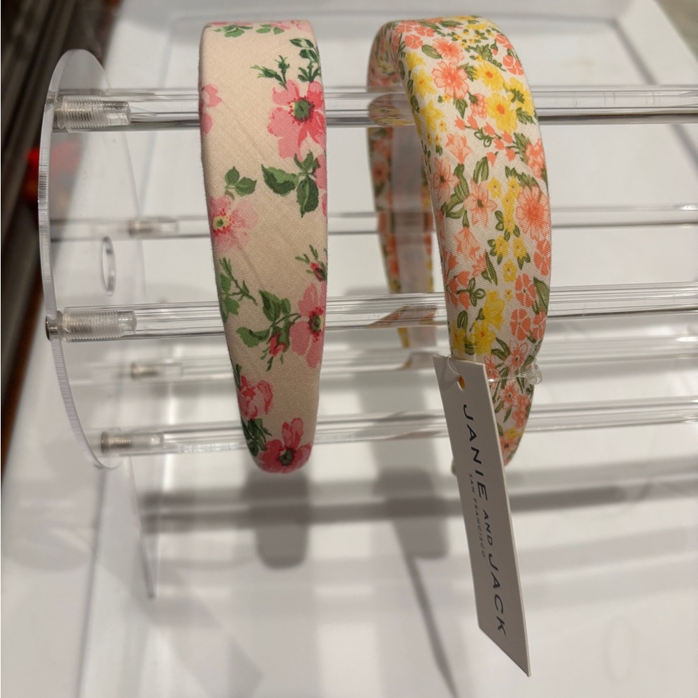 Janie and Jack 2x Floral Headbands Bundle New!
